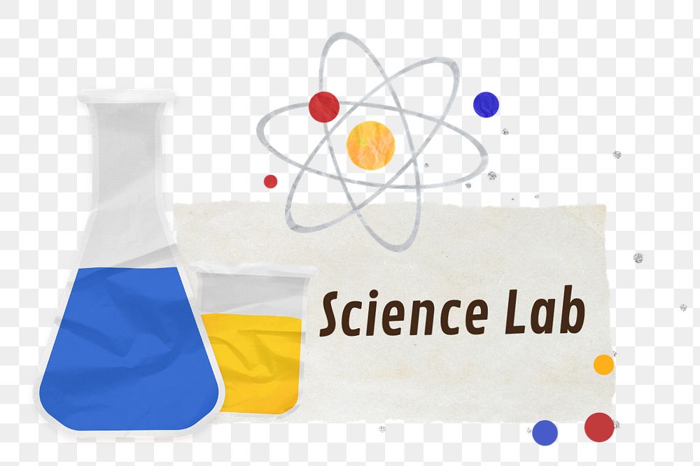 Science lab, paper craft remix, editable design