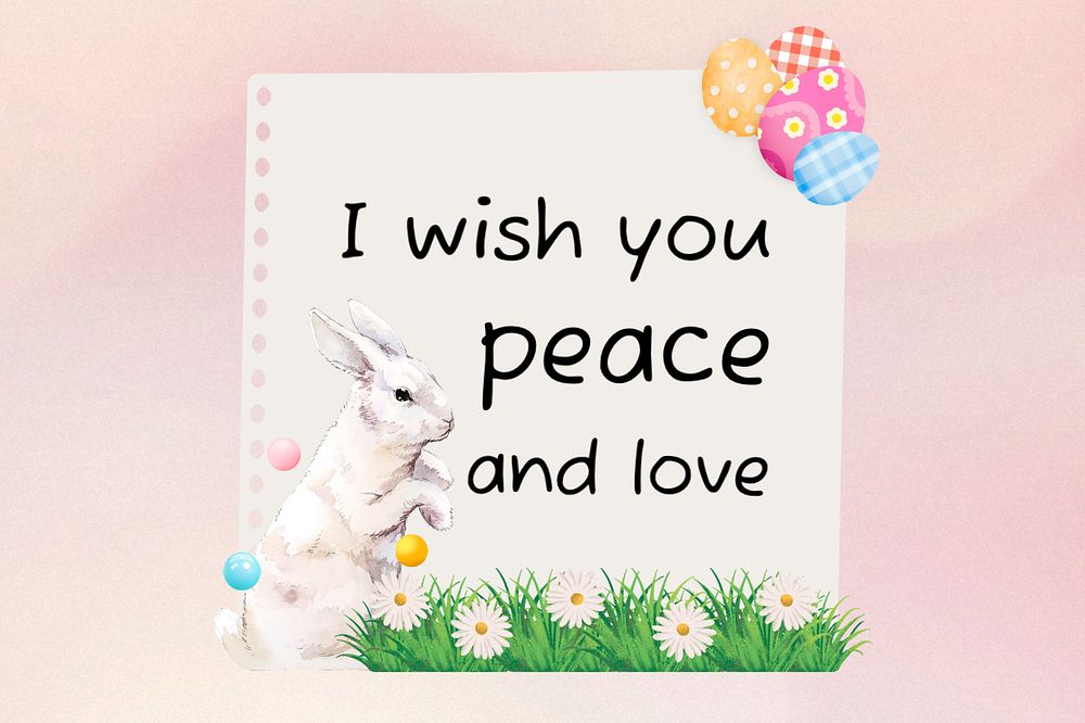 Peace and love, paper craft remix, editable design