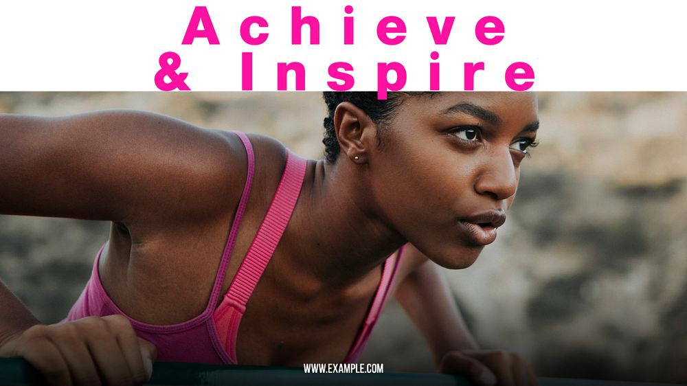 Achieve & inspire blog banner template, editable text