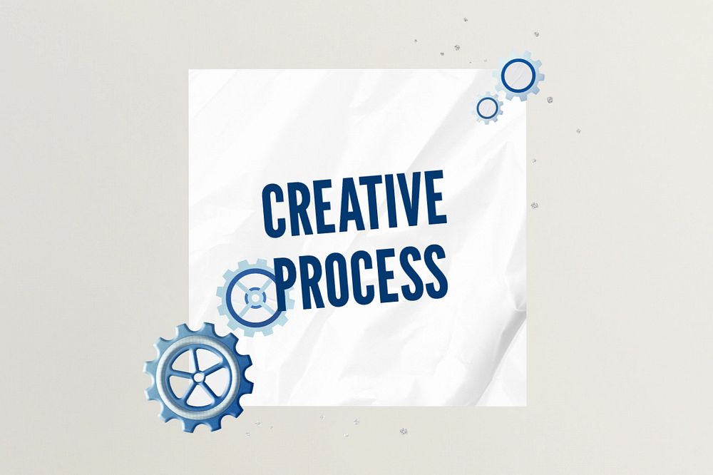 Creative process, paper craft remix, editable design