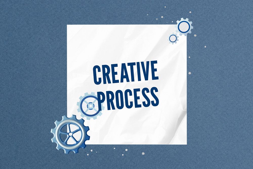 Creative process, paper craft remix, editable design