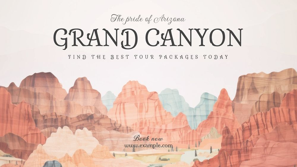 Grand Canyon blog banner template, editable text