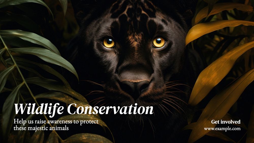 Tiger conservation blog banner template, editable text