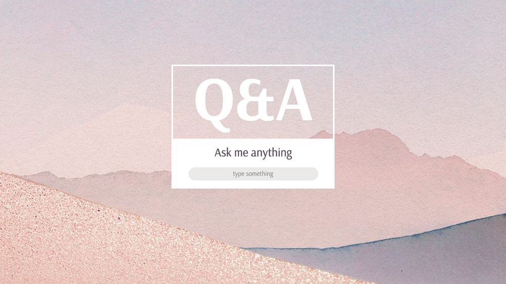 Questions & answers blog banner template, editable text