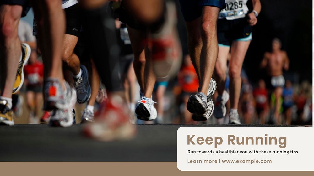 Keep running blog banner template, editable text