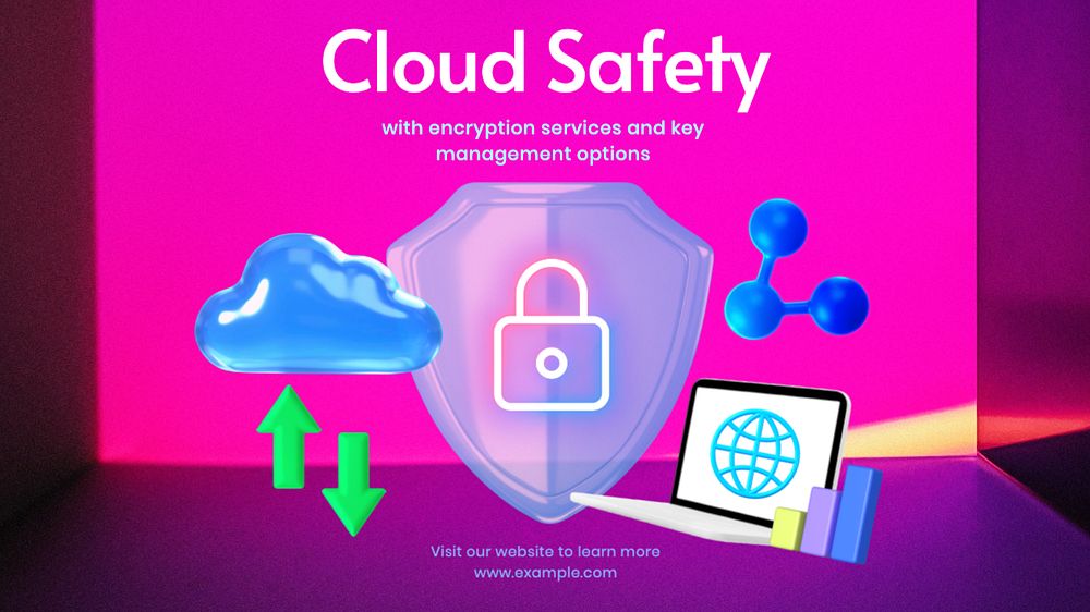 Cloud safety blog banner template, editable text