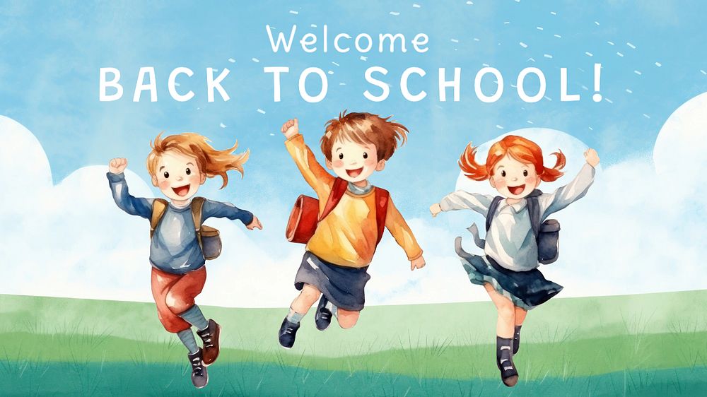 Welcome to school blog banner template, editable text