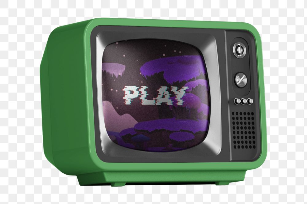 Retro TV screen editable mockup element