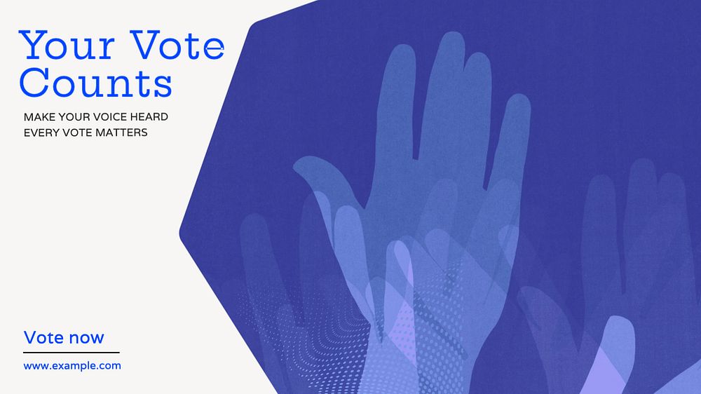 Voting blog banner template, editable text