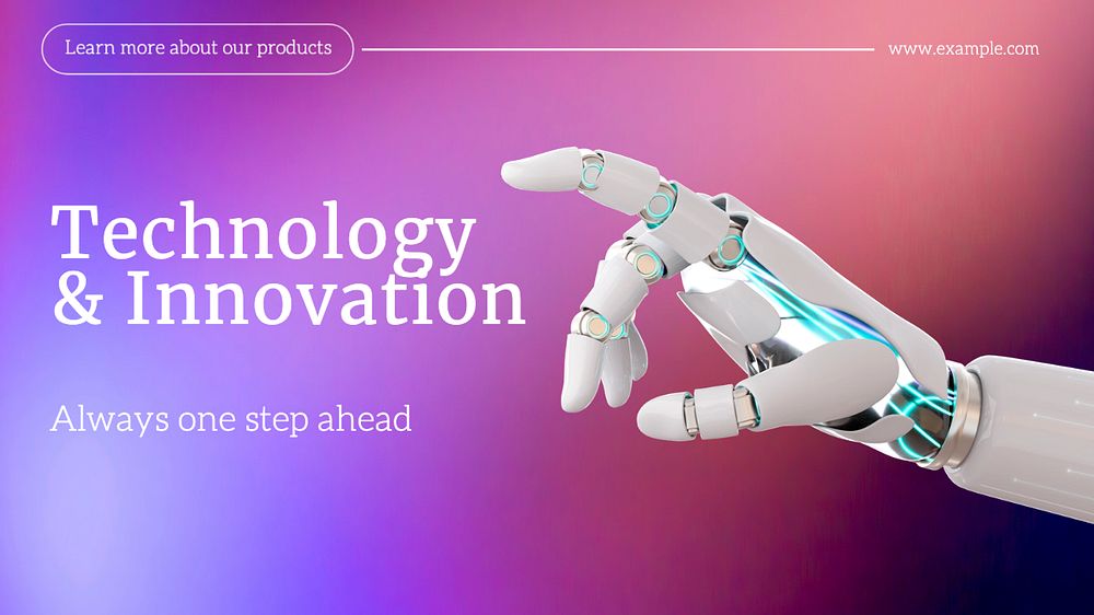 Technology & innovation blog banner template, editable text