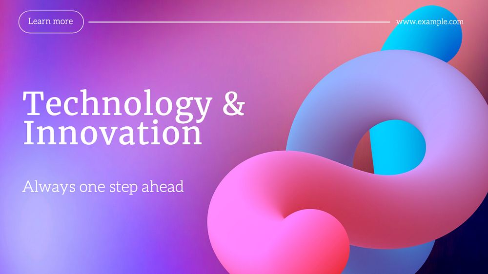 Technology & innovation blog banner template, editable text