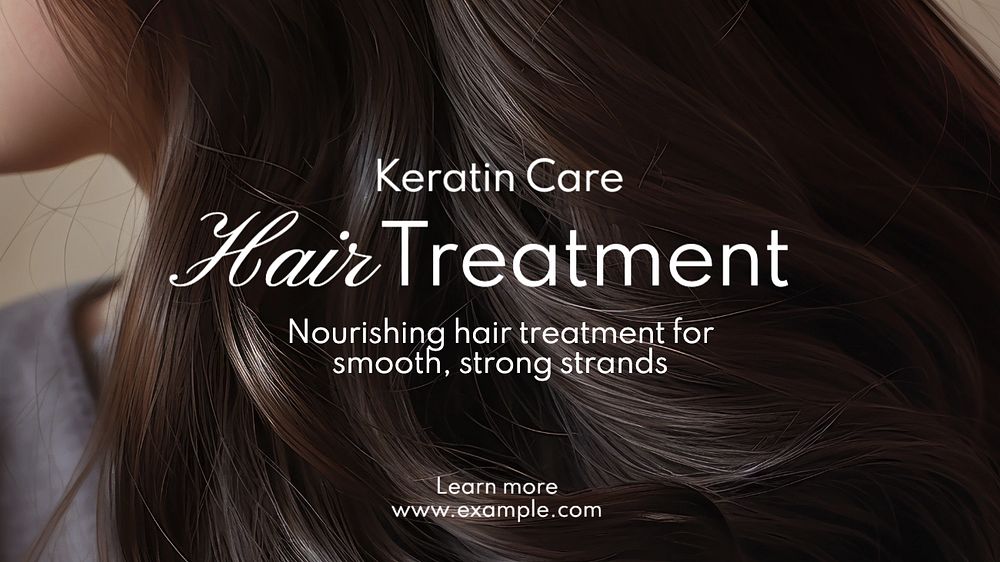 Hair treatment tips blog banner template, editable text