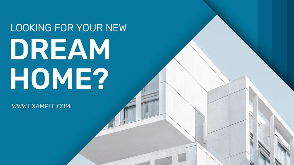 Dream home? blog banner template, editable text