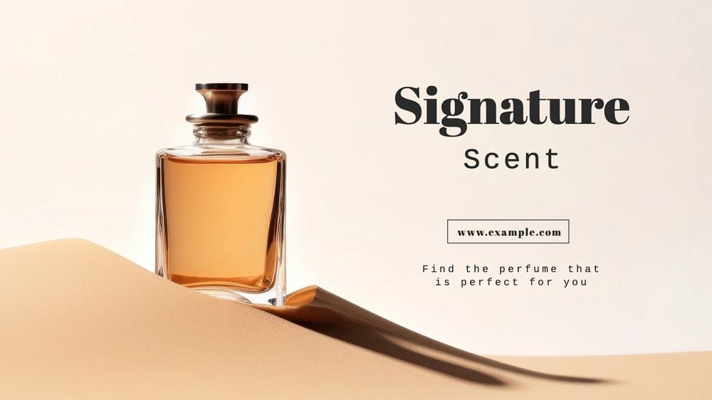 Perfume blog banner template, editable text