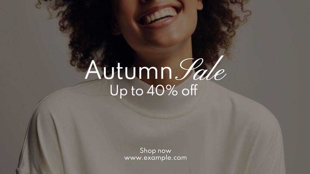 Autumn sale blog banner template, editable text