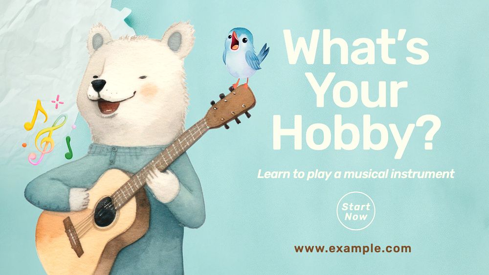 What's your hobby blog banner template, editable text