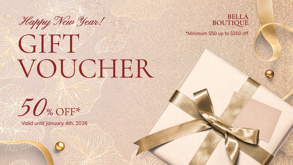 New year voucher template