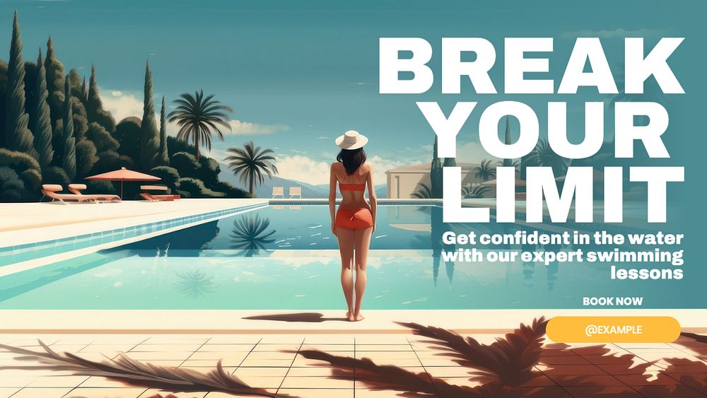 Break your limit blog banner template, editable text