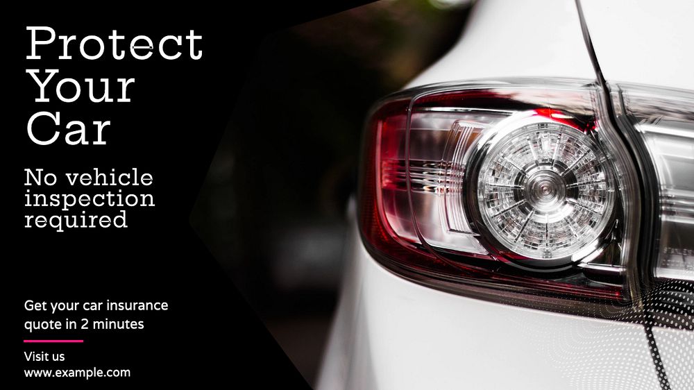 Protect your car blog banner template, editable text