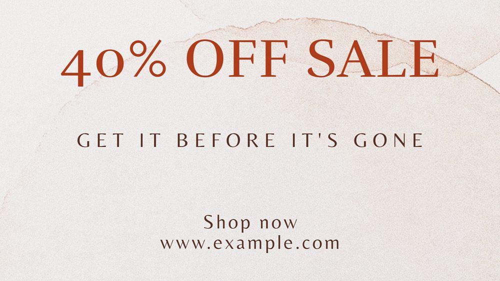 Sale blog banner template, editable text