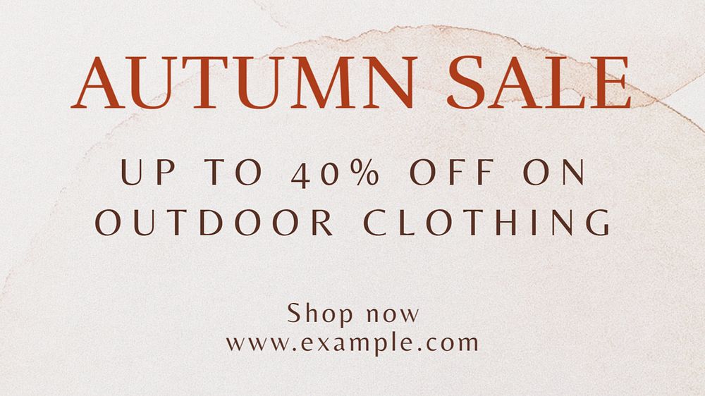 Autumn sale blog banner template, editable text