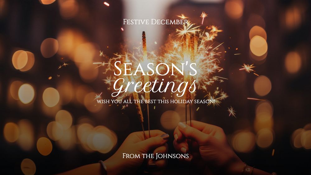 Season's Greetings blog banner template