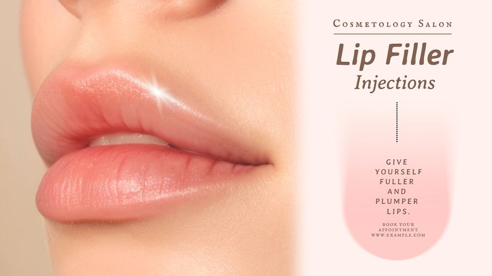 Lip filer injections blog banner template, editable text