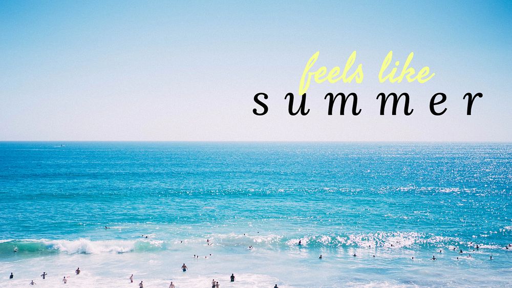 Feels like summer blog banner template, editable text