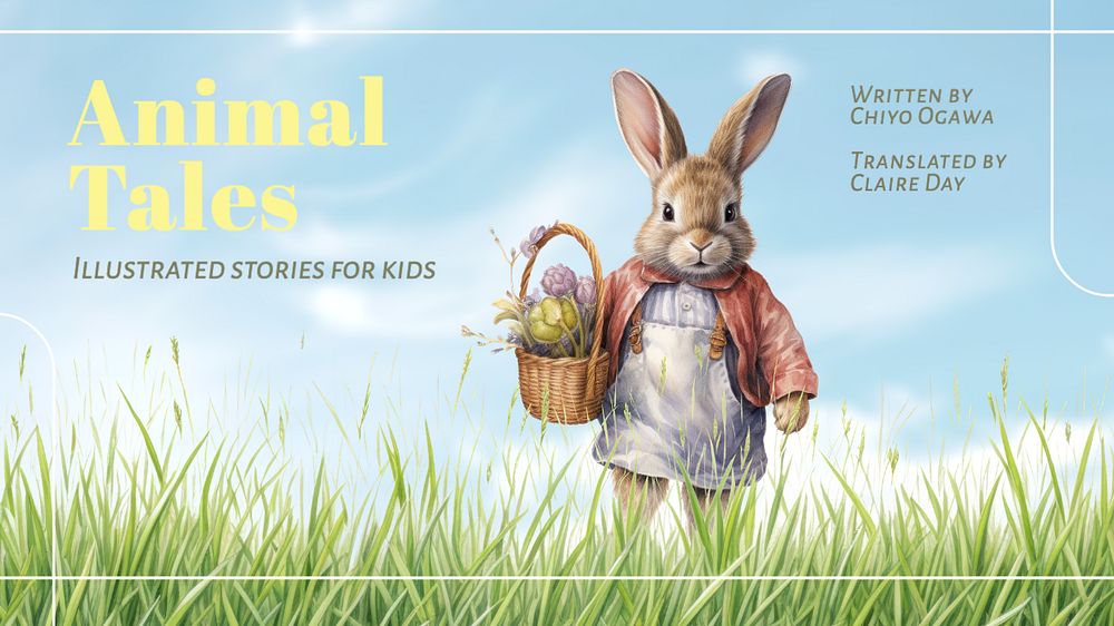 Animal tales blog banner template, editable text