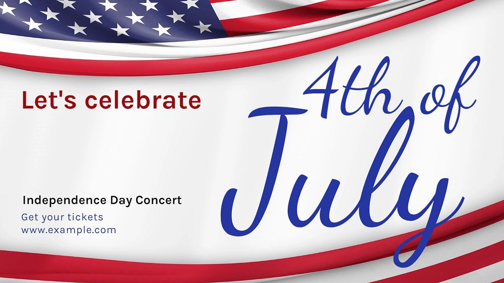 4th of July blog banner template, editable text