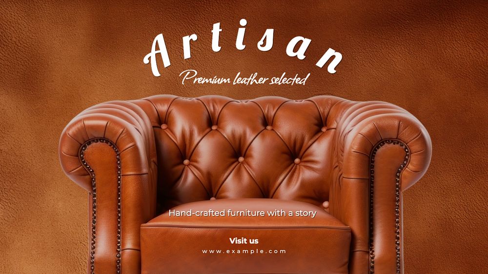 Artisan blog banner template, editable text