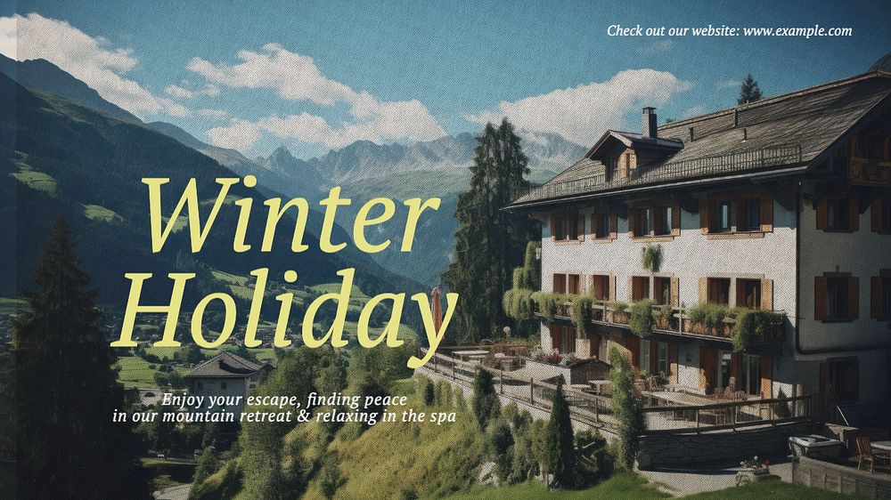 Winter holiday blog banner template