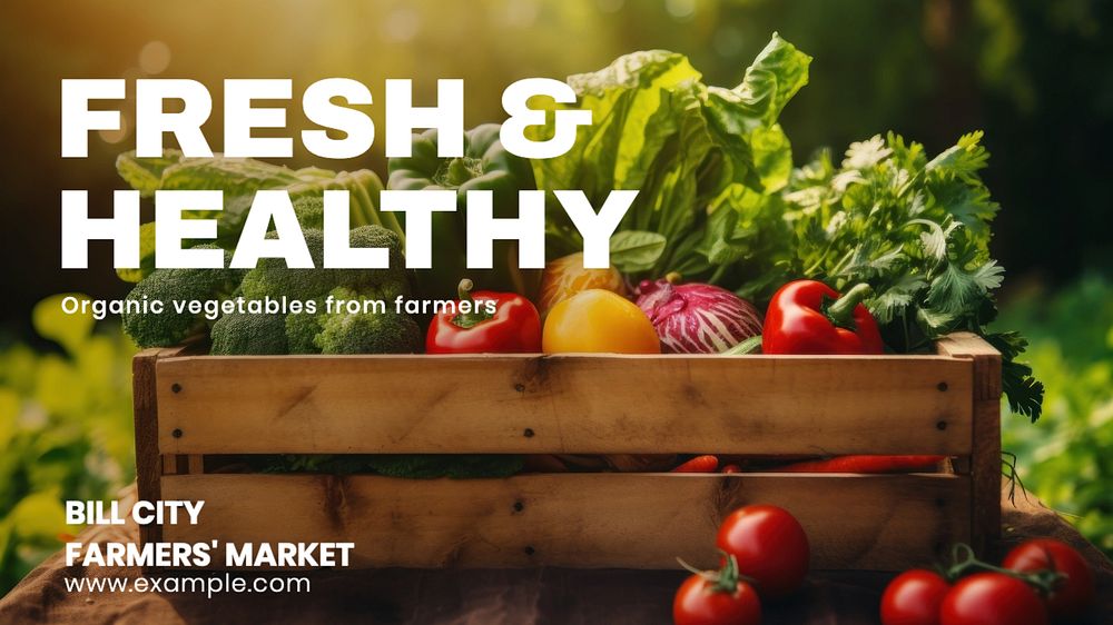 Fresh vegetable market blog banner template