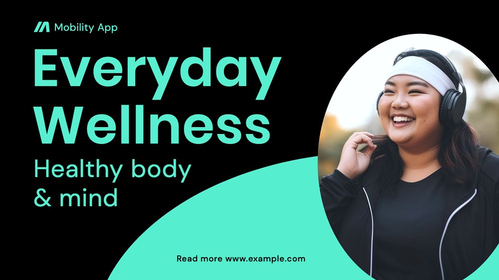 Everyday wellness blog banner template