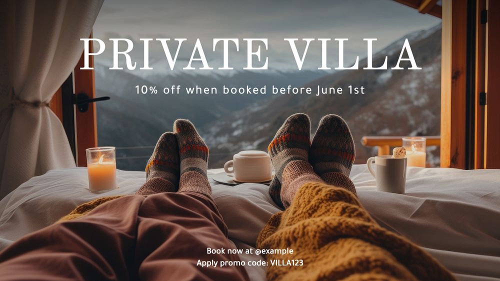 Private villa blog banner template