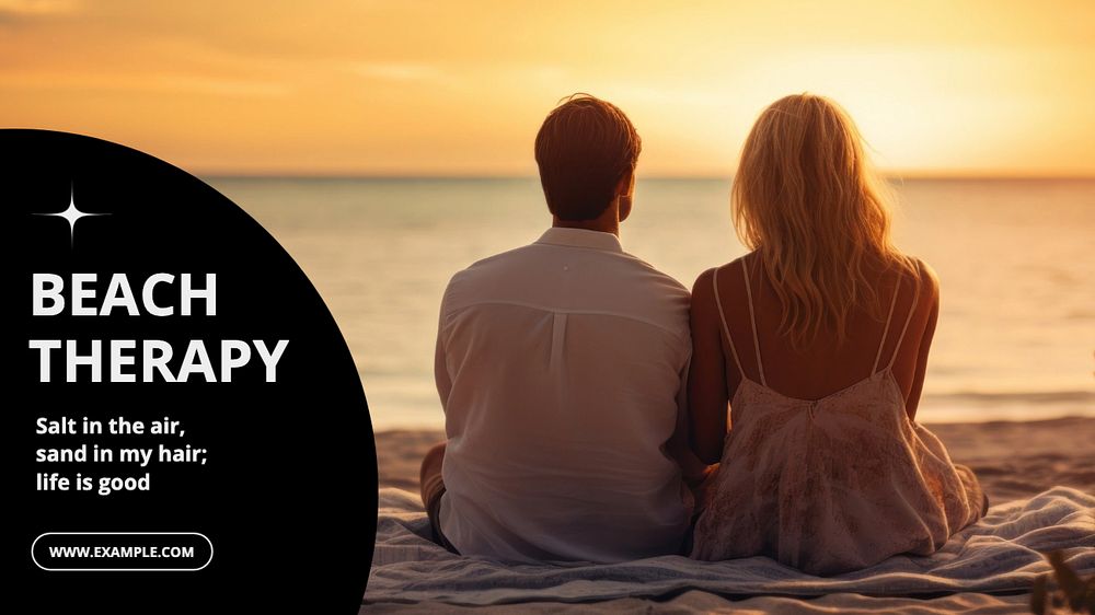 Beach therapy blog banner template