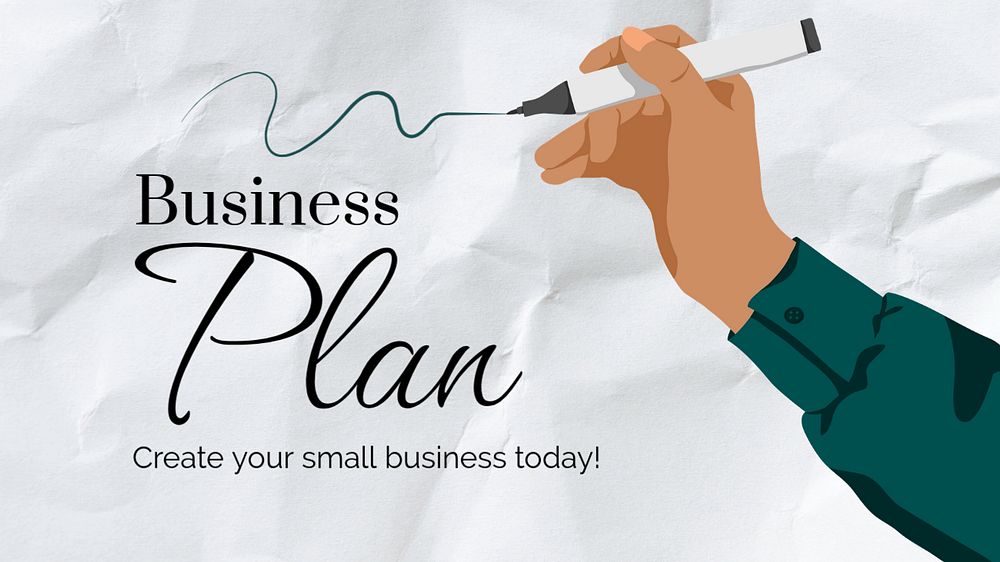 Business plan Facebook event cover template, editable design