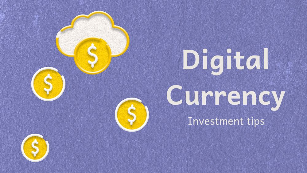 Digital currency, ppt template, editable business design
