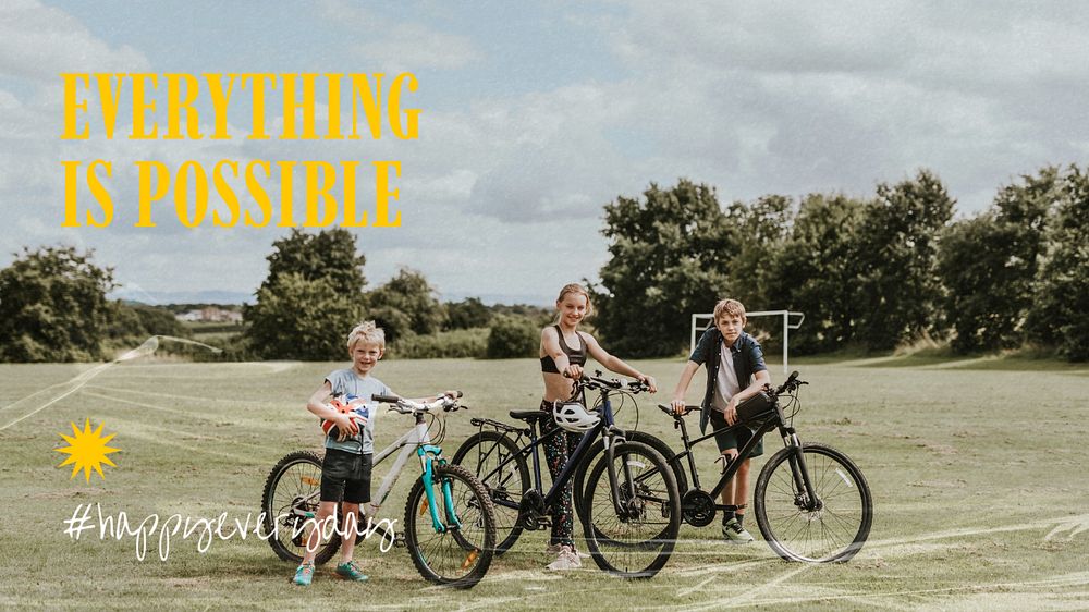 Everything is possible blog banner template, Summer aesthetic