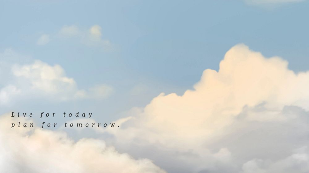 Blue sky Powerpoint presentation template, editable text