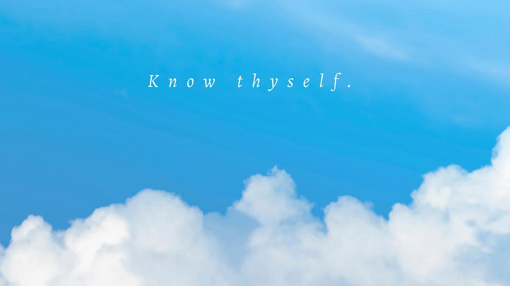 Blue sky Powerpoint presentation template, editable text