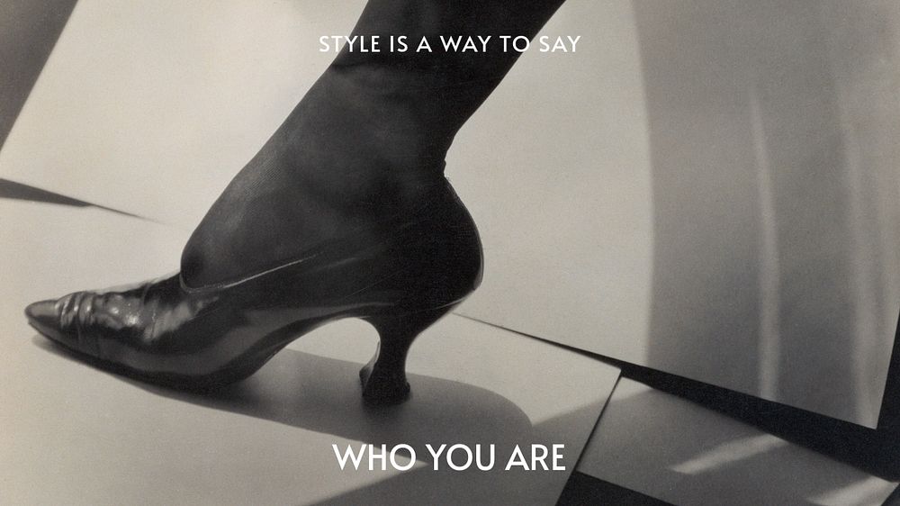 Business fashion banner template, woman in high heels photo