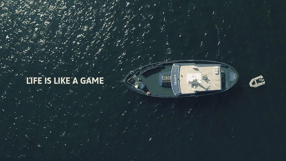 Ocean aesthetic banner template, life is like a game
