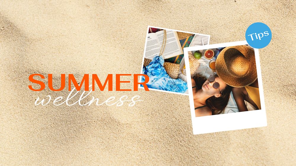 Summer vacation Facebook cover template, editable design