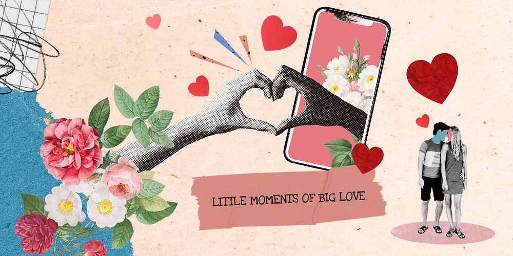 Online dating Twitter post template, remix media design