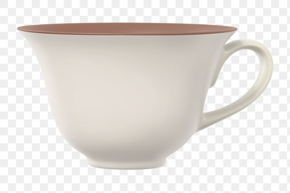 Tea cup mockup, off-white product design