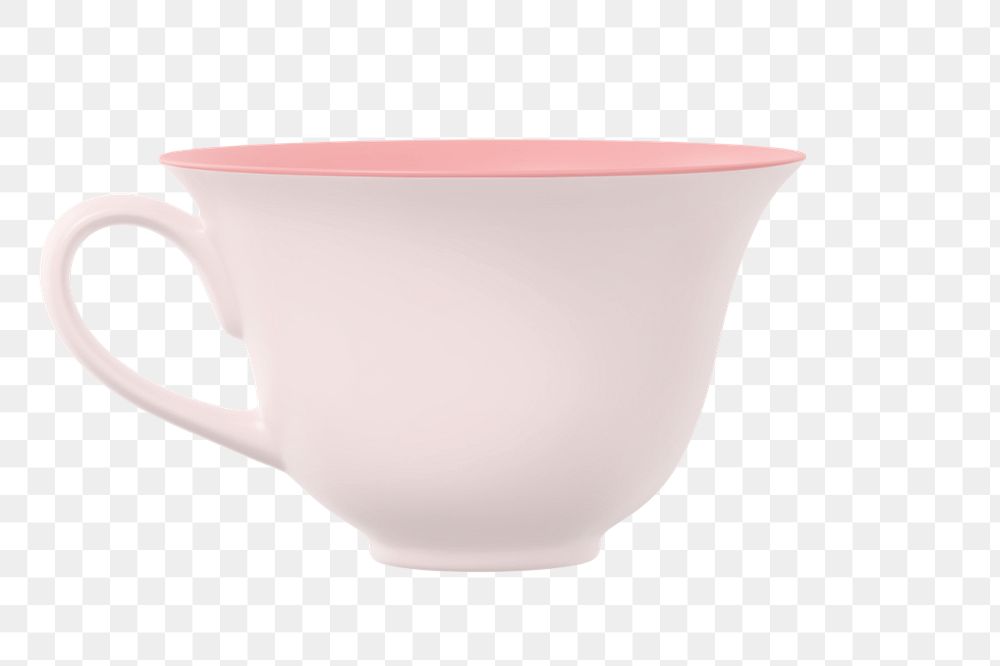 Tea cup mockup, pink product design