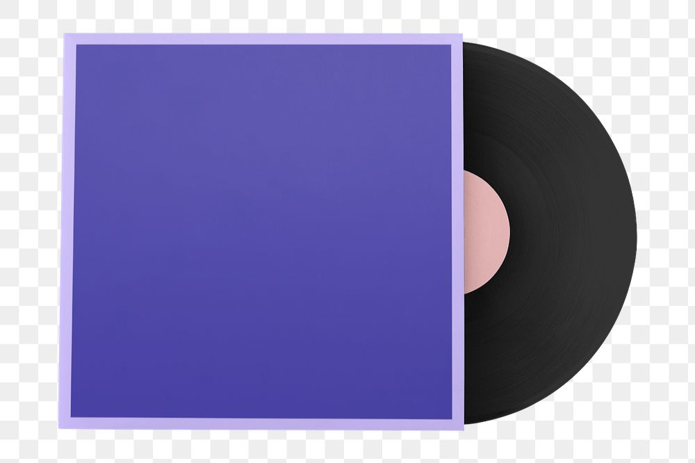 Vinyl record mockup, editable cover