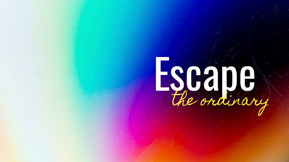 Escape ordinary blog banner template, editable text