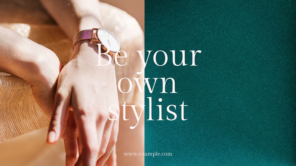 Minimal fashion blog banner template, editable text